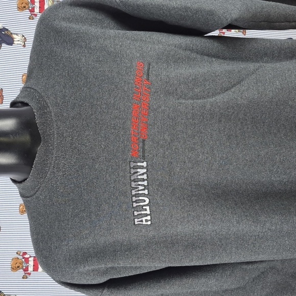 Vintage Y2K Northern Illinois University Alumni embroidered gray sweatshirt - Picture 1 of 5